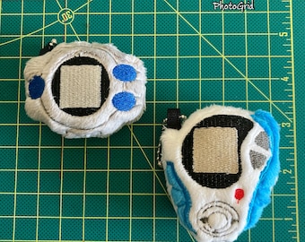 Plush Digital Monster Device Keychains