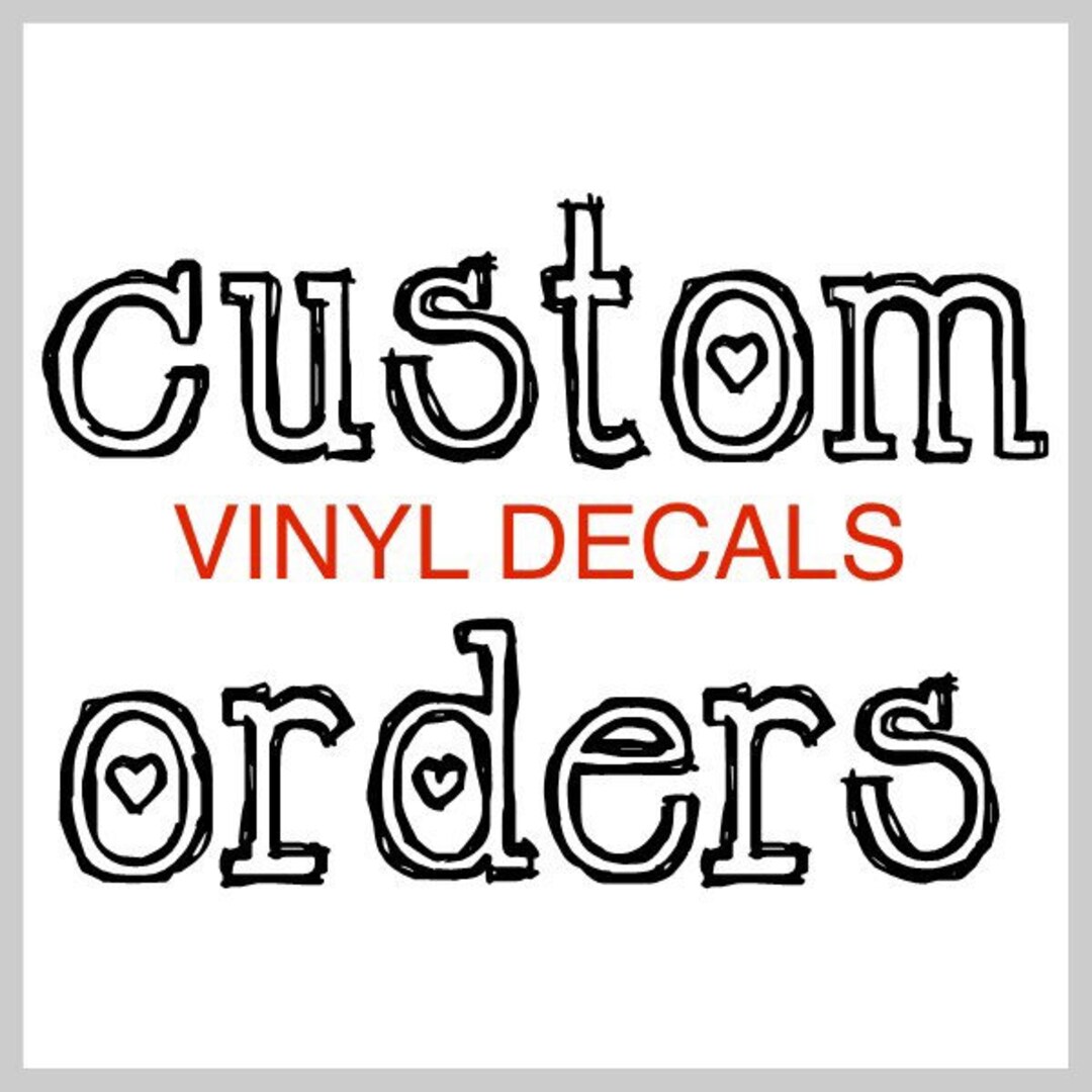 CUSTOM Vinyl Car Decals Etsy