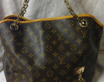 Authentic Huge Vintage Louis Vuitton Chain Shoulder Bag