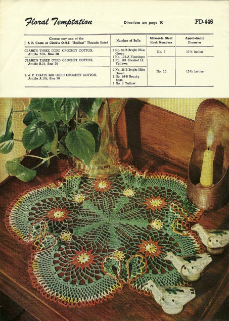 9 Crochet Doily Flower Pattern Published Circa 1950's: eBook Instant  Download – Joy's Vintage Books 📚