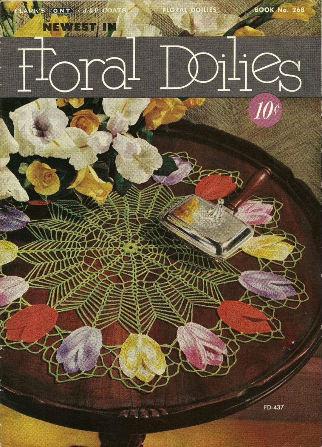PDF Vintage Crochet Pattern Book: 1950s Floral Doilies, Placemats &amp; More (instant Download) - Etsy