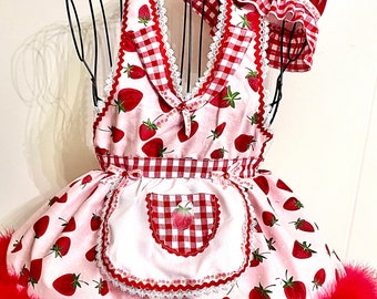 Tutu sablé aux fraises parfait pour le 4 juillet, séance photo, tenue de concours, ooc, tenue d'anniversaire, tenue à thème