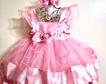 Pretty In PinkTutu Pinafore  Pink Theme Wear! Perfect for: OOC,  pageant  wear, photo prop, birthday tutu, dress-up play