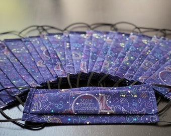 Electrical Parade Edition Adult + Kids Face Masks w/ Nose Wire and Insert Pocket