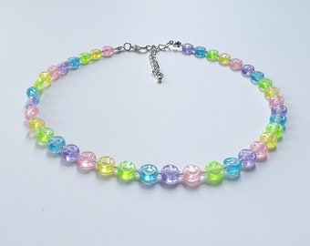 Smiley Face Beaded Choker