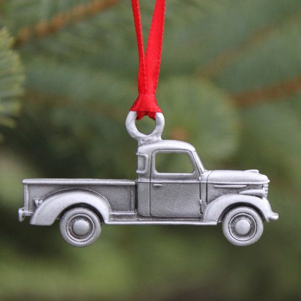 Hastings Pewter Lead Free Pewter Vintage Truck Ornament  fine pewter  old vehicle automobile decoration  Made in Michigan made in MI made