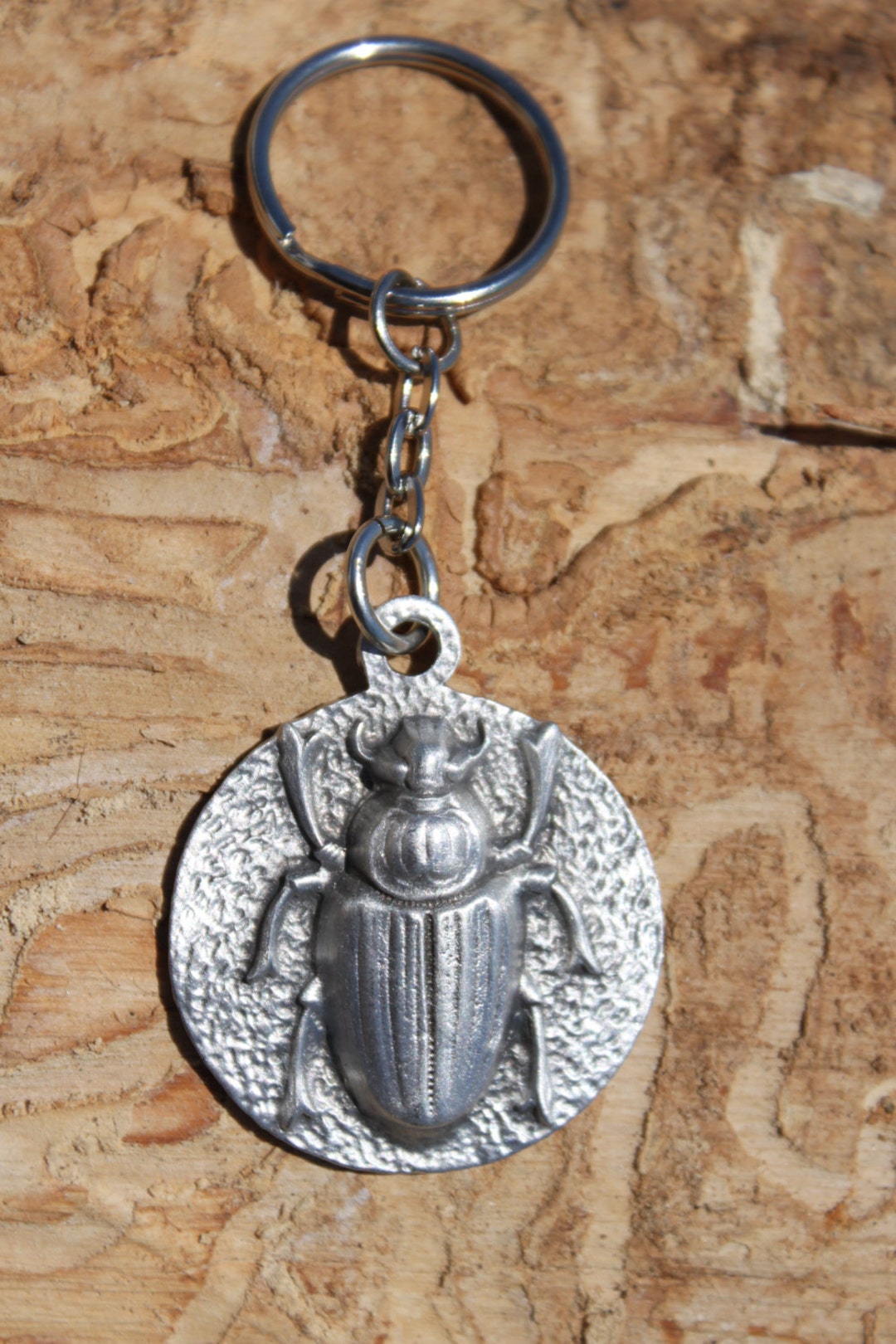 Lead Free Pewter Bug Keychain Beetle Pendant Summer Key Chain Gift Made ...