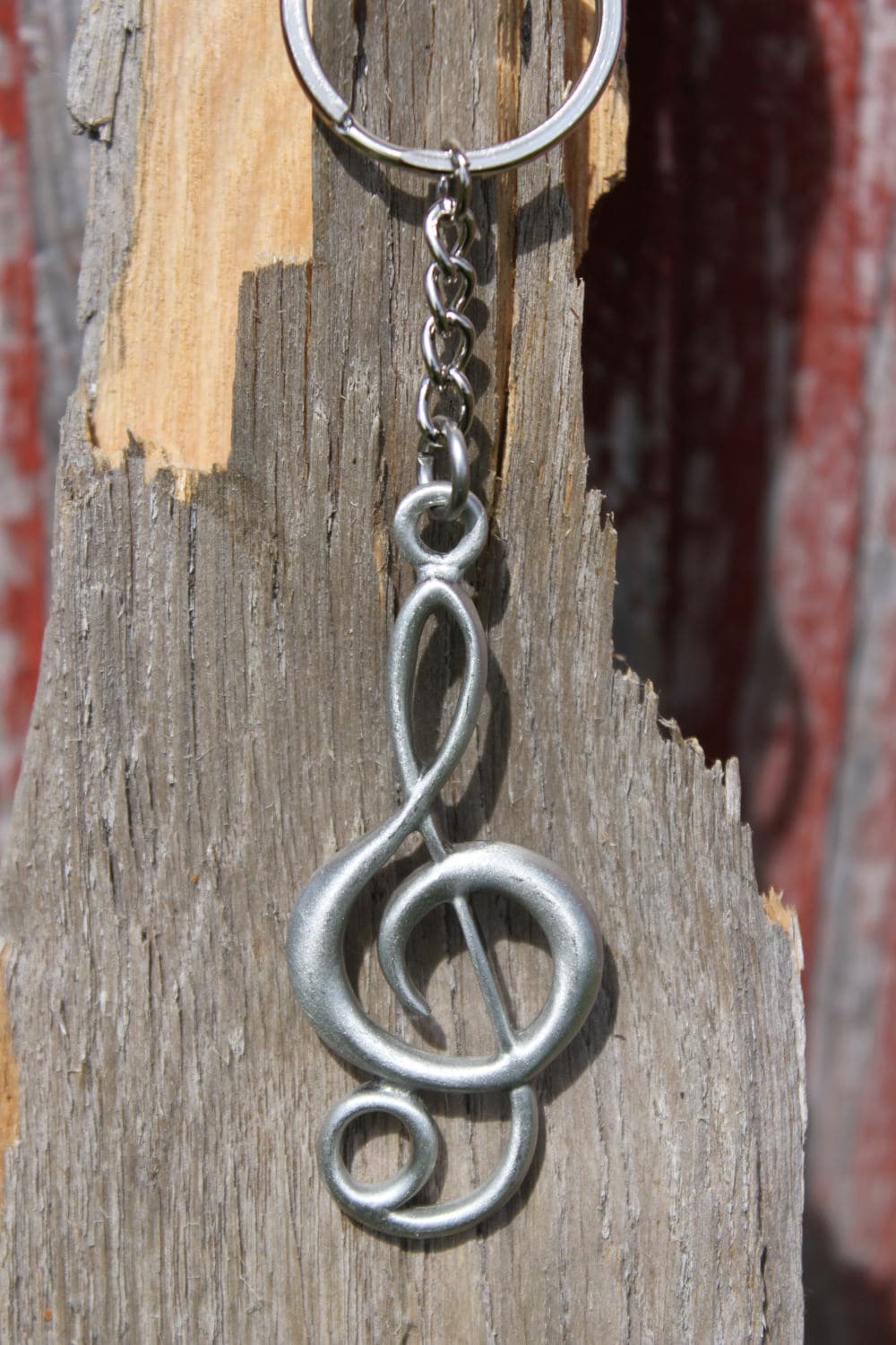Lead Free Pewter Music Keychain Treble Clef Music Note Key Chain Car ...