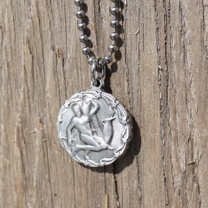 Sin plomo peltre acuario zodiaco collar acuario astrología collar nacimiento signo del zodiaco colgante Metal Boho joyería horóscopo joyería