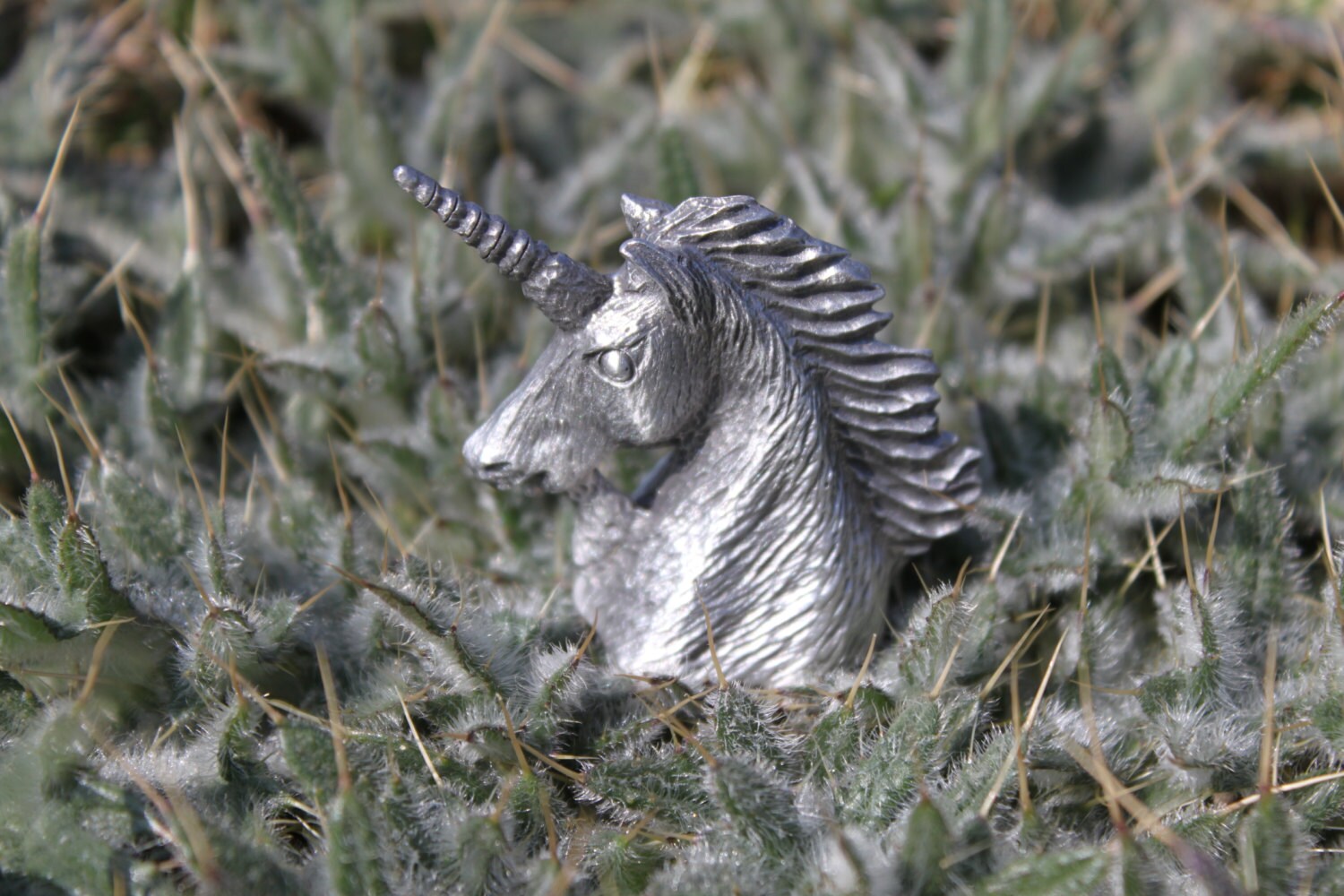 Lead Free Pewter Unicorn Head Figurine Fine Pewter Made in Etsy