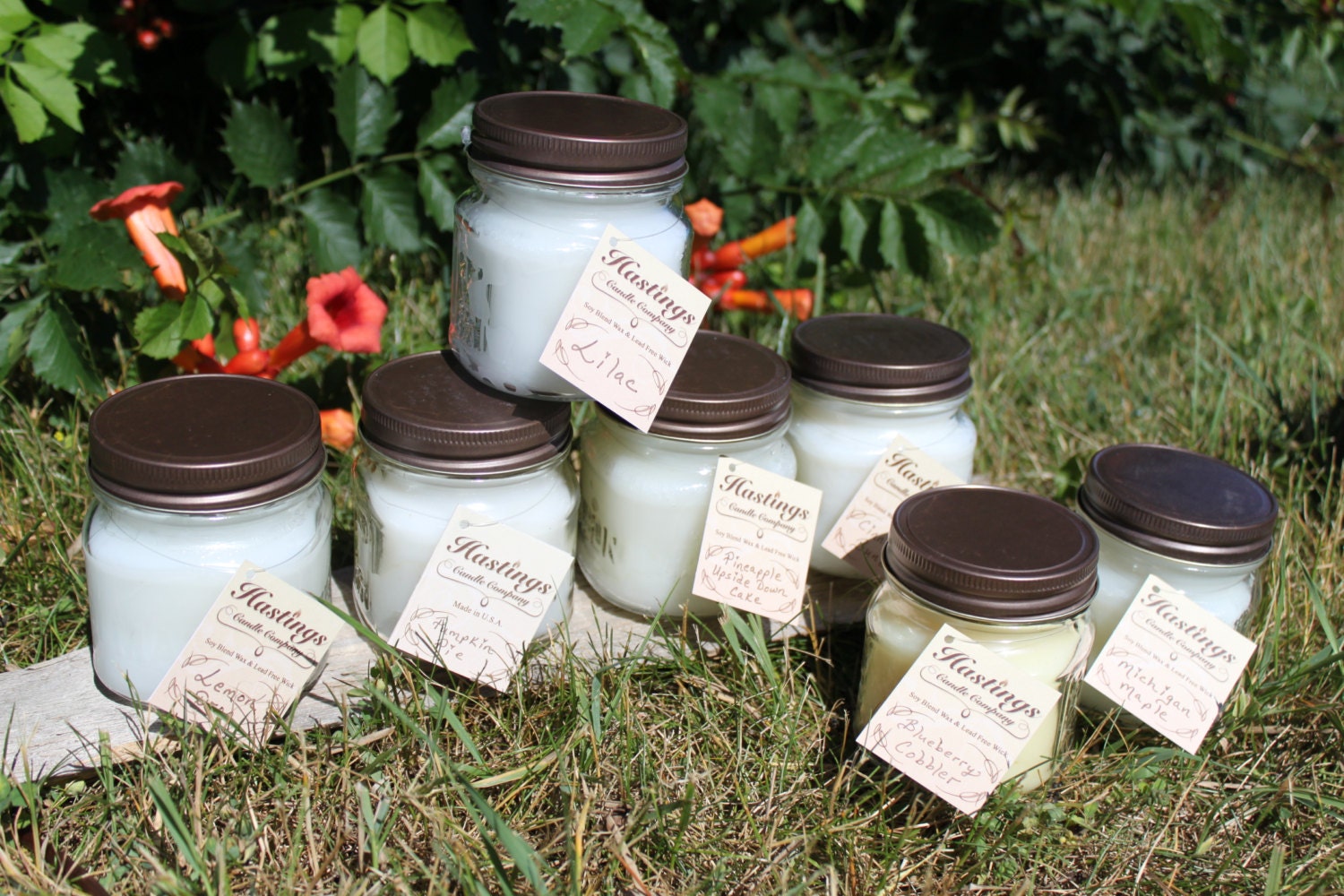 Lot of 3 Hastings Candle Company Candles Choice of Scents 8oz Etsy