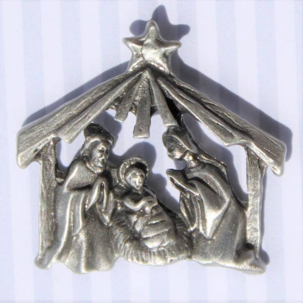 Pewter Nativity Etsy