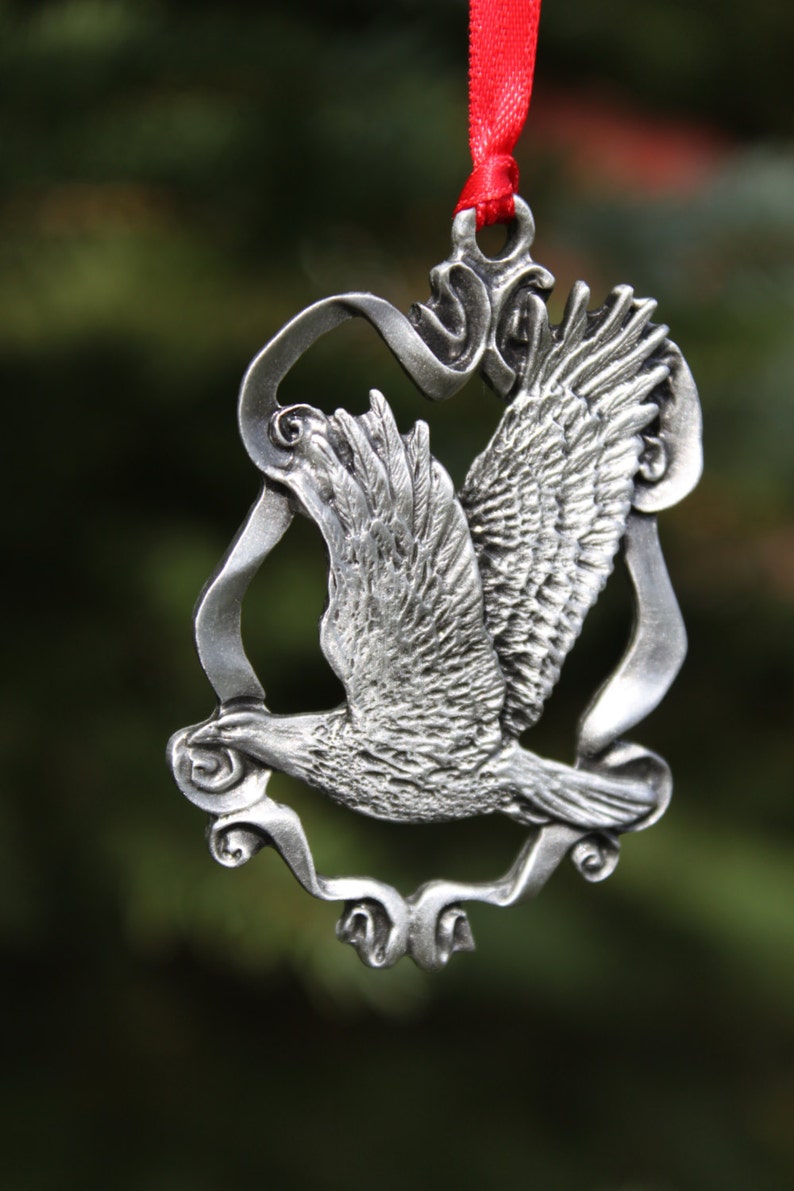 Hastings Pewter Lead Free Pewter Eagle Ornament Eagle Flying Etsy