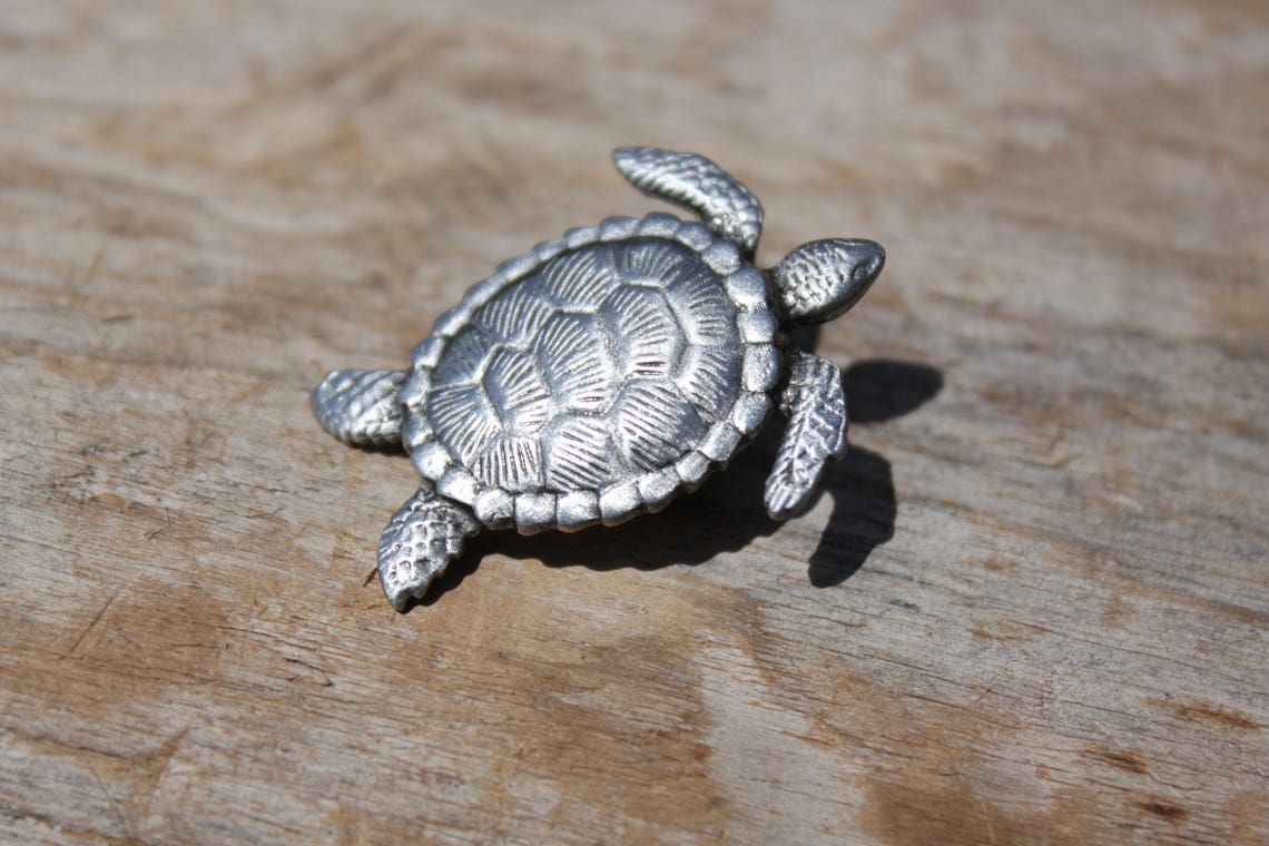 Hastings Pewter Company Hand Made Lead Free Pewter Sea Turtle - Etsy