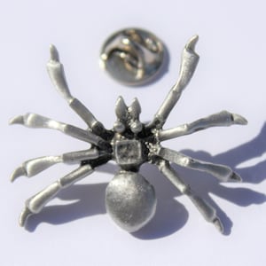 Hastings Pewter Company Lead Free Pewter Spider Pin lapel pin  Made in Michigan made in MI made  Halloween costume fashion gift