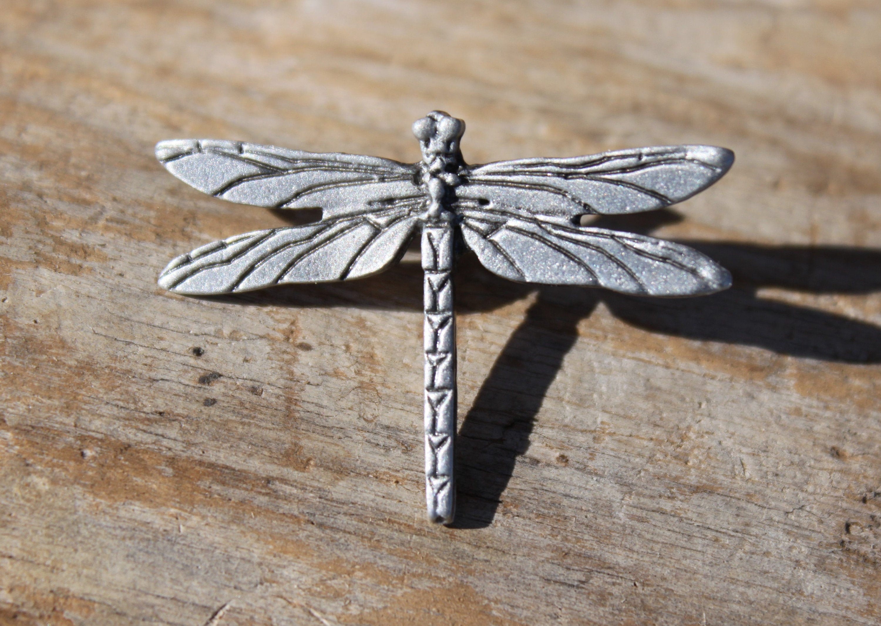 Big Dragonfly Aluminum Shawl Pin, Sweater Brooch, Scarf Pin Handmade in  Oregon, Knitters Gift Women