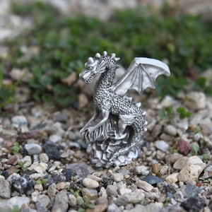 Hastings Pewter Lead Free Pewter Dragon Figurine  Fine Pewter  mythical  fantasy  small gift  Made in Michigan made in MI made