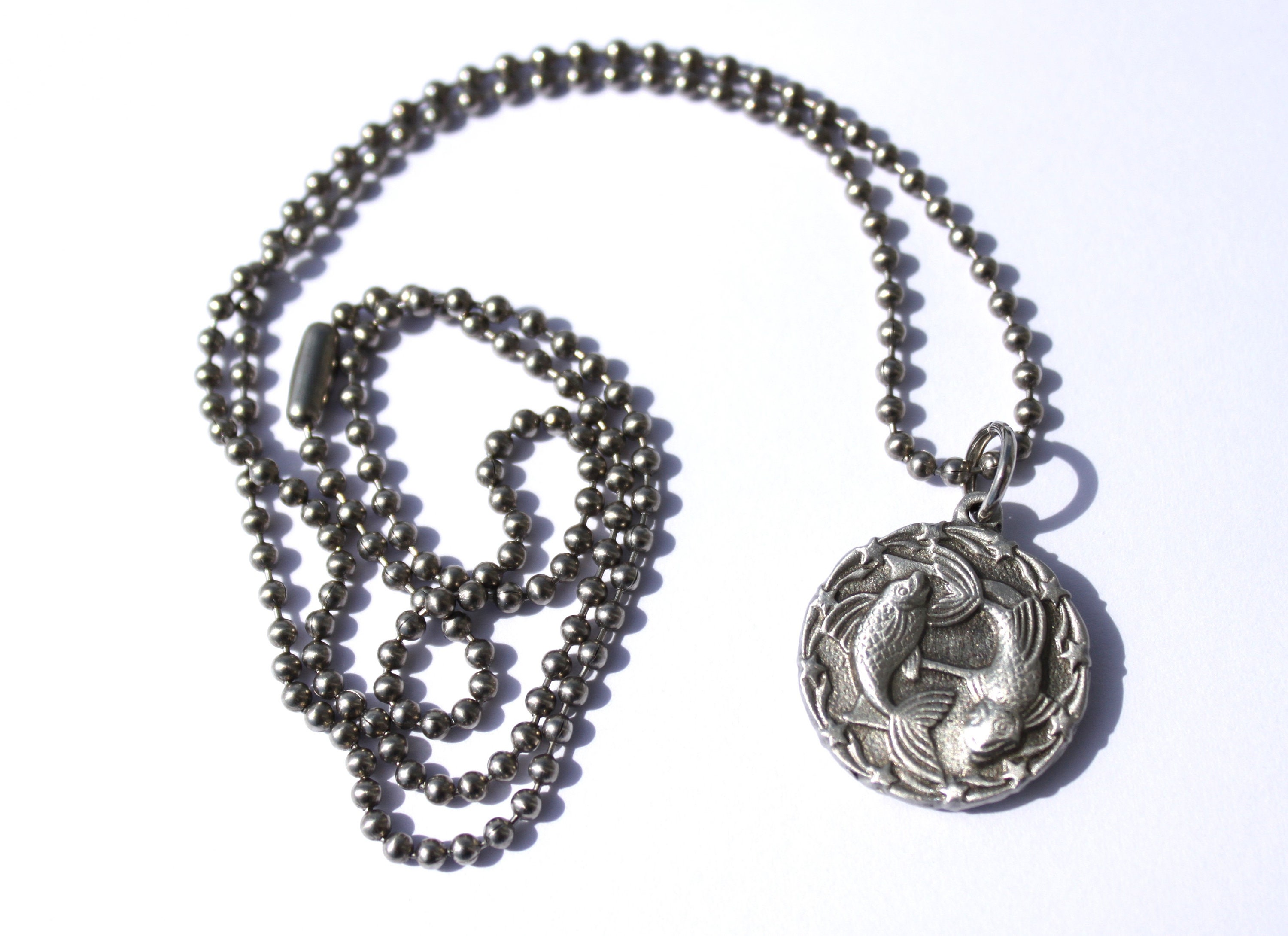 Lead Free Pewter Pisces Zodiac Necklace Pisces Astrology