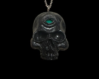 Color Changing Eye - Third Eye Skull Mood Necklace