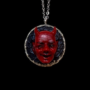 Devil Necklace Pendant Unique Jewelry Goth Gift Satan Lucifer Demon Occult
