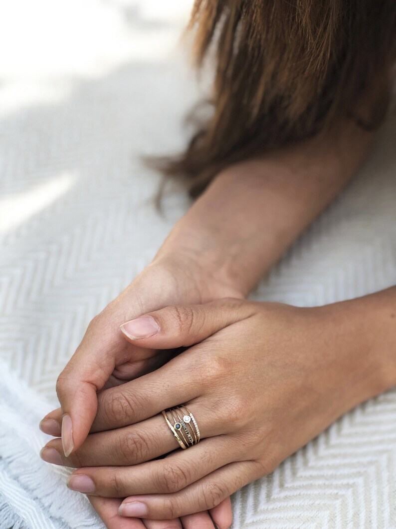 Black Wedding Band Ten Diamonds Band Pave Black Diamond Gold Wedding Band Thin Diamond Band Modern Wedding Band Black Diamond Ring