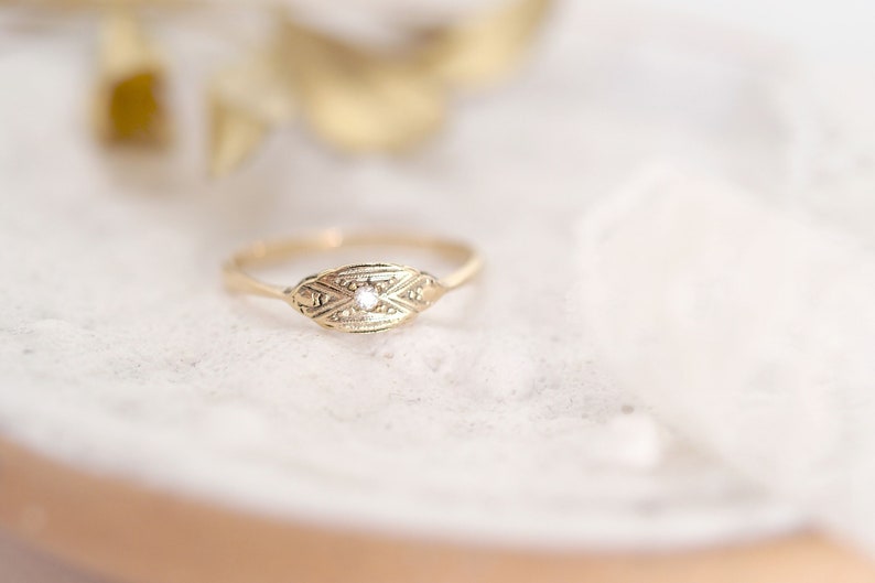 Edwardian Antique Gold Vintage Engagement Ring/ Vintage Engagement ...