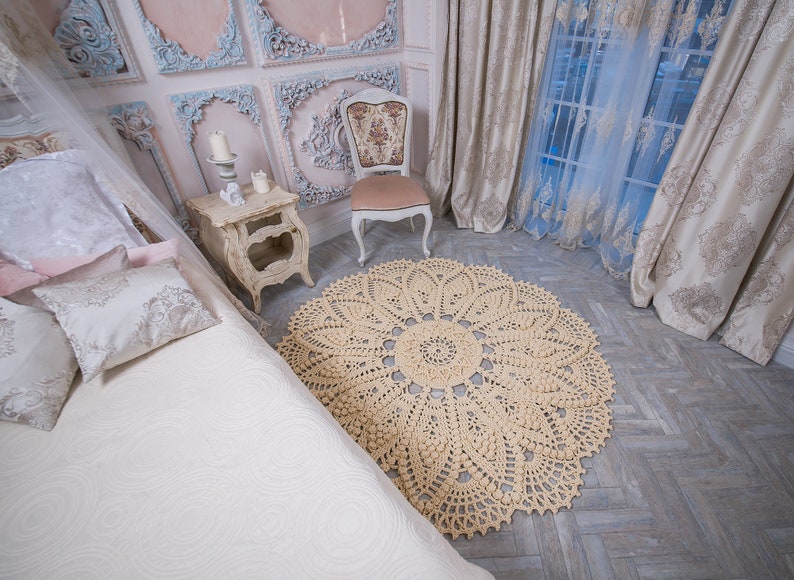 Crochet rug video tutorial. Area rug. Handmade carpet. Etsy