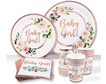 Baby Shower Tableware, Party Supplies Kit, Plates and Napkins