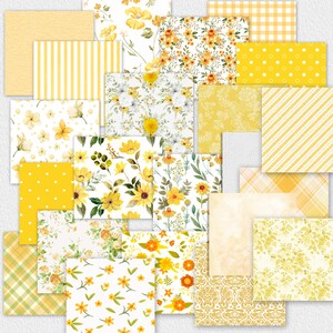 FLORAL PAPER VOL 2  instant download yellow