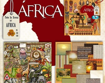 Digital kit AFRICA, animals,travel, safari, african stuff