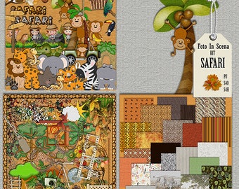 Digital kit SAFARI, animals,travel, safari, african stuff