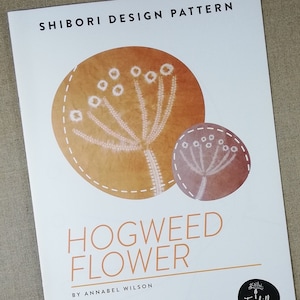 Fiore di panace Shibori, cartamodello per cucire, motivo Shibori, fiore Shibori, motivo Shibori cucito