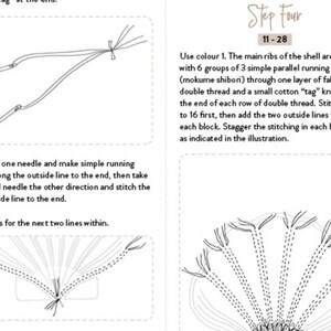 Shibori Scallop Shell, PDF Sewing Pattern, Digital Download, Shibori PDF Pattern, Shibori Shell, Shibori Stitch Resist Pattern image 4
