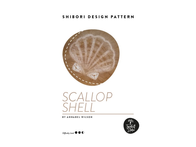 Shibori Scallop Shell, PDF Sewing Pattern, Digital Download, Shibori PDF Pattern, Shibori Shell, Shibori Stitch Resist Pattern image 3