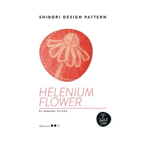 Shibori Helenium Flower Pattern, Stitch Resist Design (PDF Download) - Etsy