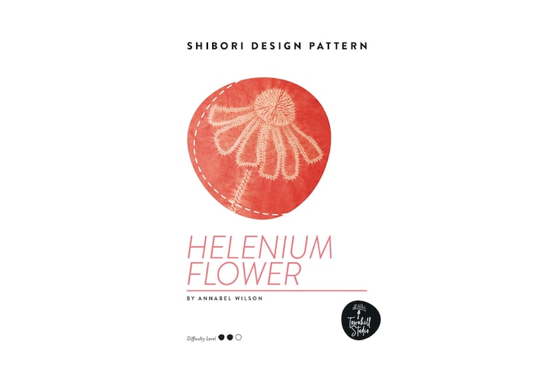 Shibori Helenium Flower Pattern, Stitch Resist Design (PDF Download) - Etsy