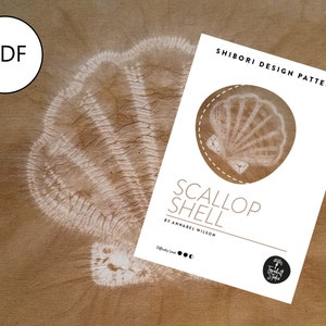 Shibori Scallop Shell, PDF Sewing Pattern, Digital Download, Shibori PDF Pattern, Shibori Shell, Shibori Stitch Resist Pattern image 1