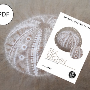 Shibori Sea Urchin, PDF Sewing Pattern, Digital Download, Shibori PDF Pattern,  Stitched Shibori Pattern