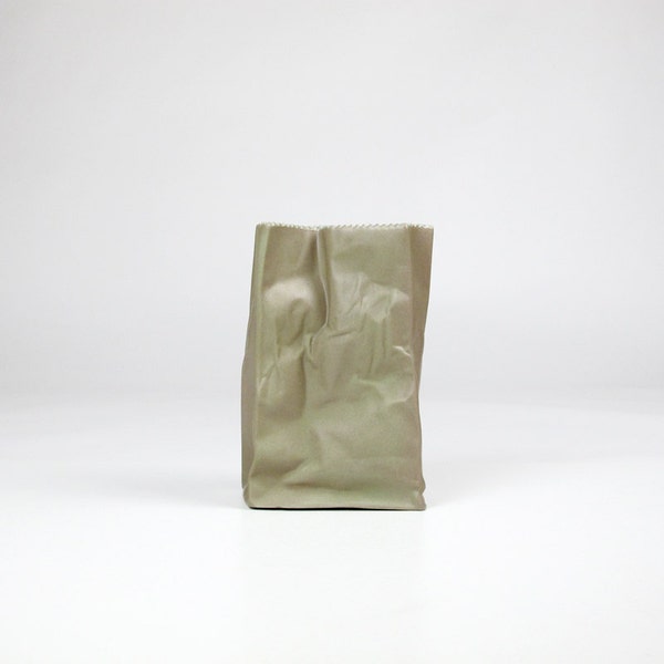 Wirkkala Paper Bag Vase Rosenthal. Sand Color. 70s