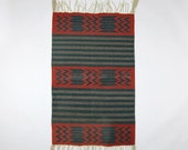 SALE Handwoven Moroccan Rug. Small Wool Rug