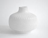 Edelstein Vase. White German Porcelain. Bavaria. Handmade