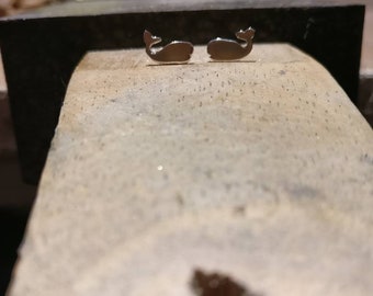 Silver Whale Earrings, whale gift, whale jewellery, ocean studs, whale earrings, orca earrings, nautical earrings, whale jewellery, sea stud