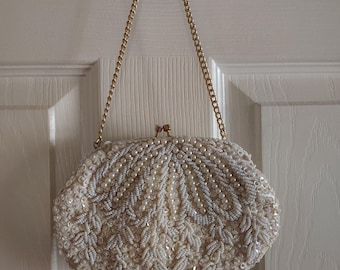 Vintage Bead and Sequin Small Purse Made in Hong Kong for Winkelman's