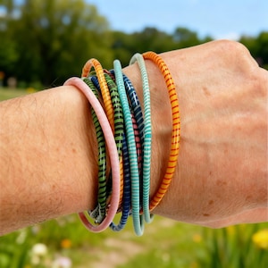 Fair Trade Bracelet set of 10 made from Recycled Flip Flops