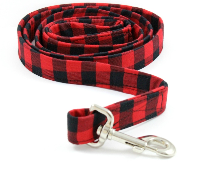 Red Black Buffalo Plaid Dog Collar Small Medium Large with Etsy