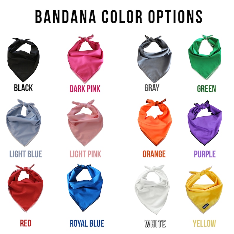 Funny Dog Bandana Color Options Sizes Small Medium Etsy