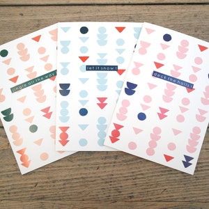 Set of 3 Christmas Cards - A6 blank inside