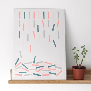 Impressão risográfica A4 - arte abstrata de parede