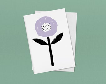 Floral Illustration | Blank Greetings Card