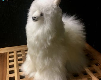 14 inch The softest pure Baby Alpaca big llama fluffy cuddly cute hand crafted incredible soft toy for kids amazing gift funny mascot